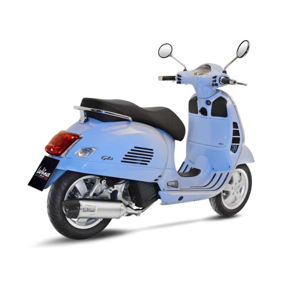 Système d'échappement complet LeoVince LV One Evo pour Vespa GTS 125 /150, acier inoxydable argenté, ABE, Euro4