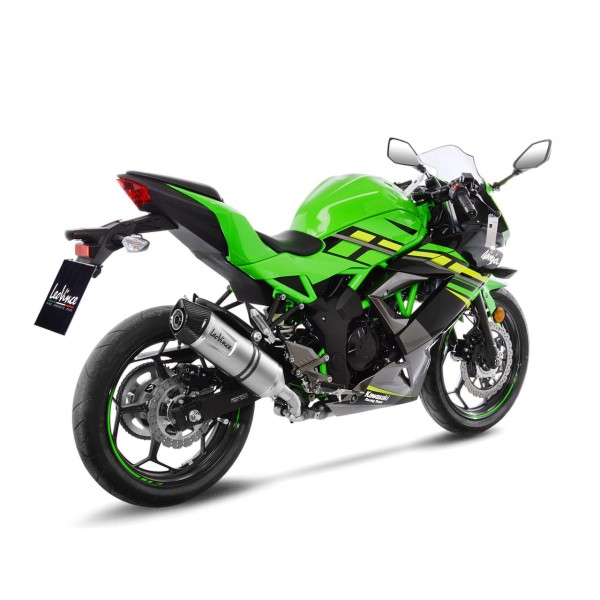 Système d?èchappement LeoVince LV One Evo pour Kawasaki Ninja 125 /Z 125, argent, slip on, Euro4, E-approbation