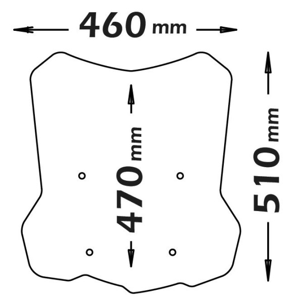 Pare-brise haut sur supports d'origine pour BMW F 850 GS (18-23), légèrement teinté