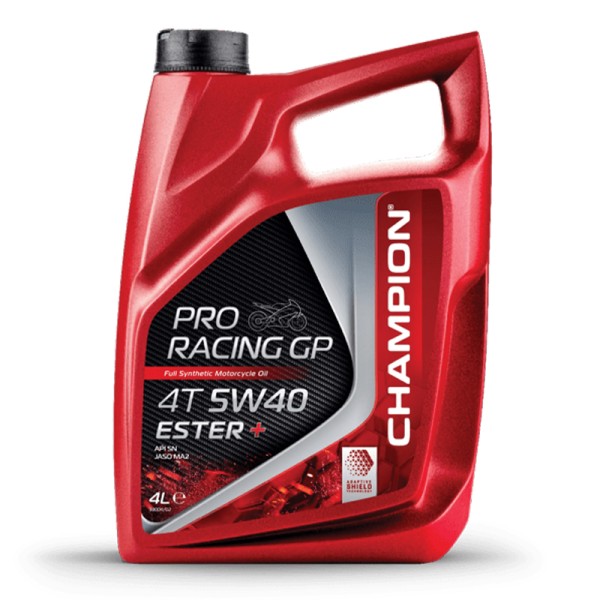 CHAMPION® Proracing GP 4T 5W-40 ESTER + huile moteur entièrement synthétique - 4 litres