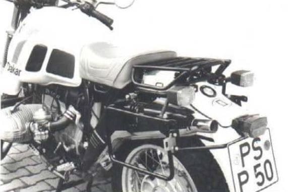 Support de valises latérales vissé fixe noir pour BMW R 80 GS Paris-Dakar (84-87) Hepco & Becker