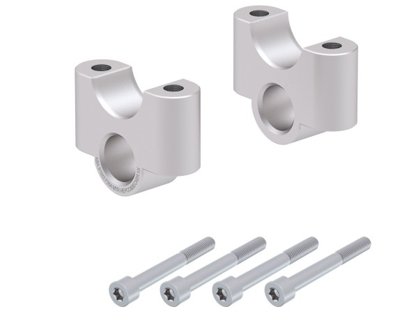 Augmentation du guidon H=35 mm argent pour BMW R 1250 GS (19-23) Hepco & Becker