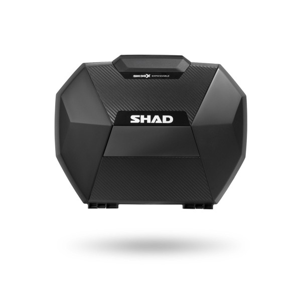 Lot de valises latérales Shad SH38X extensibles, aspect carbone / noir, 38 l