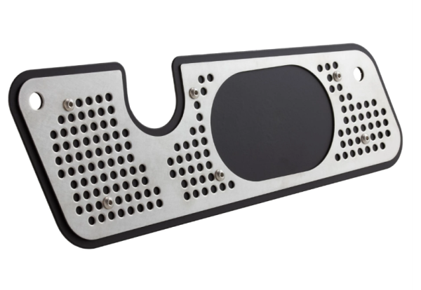 Cache d'échappement bras oscillant pour Vespa GTS/GTS Super/GTV/GT, noir/argenté