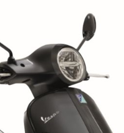 Cadre de phares anneau de lampe Vespa GTS 2019 - Noir Brillant