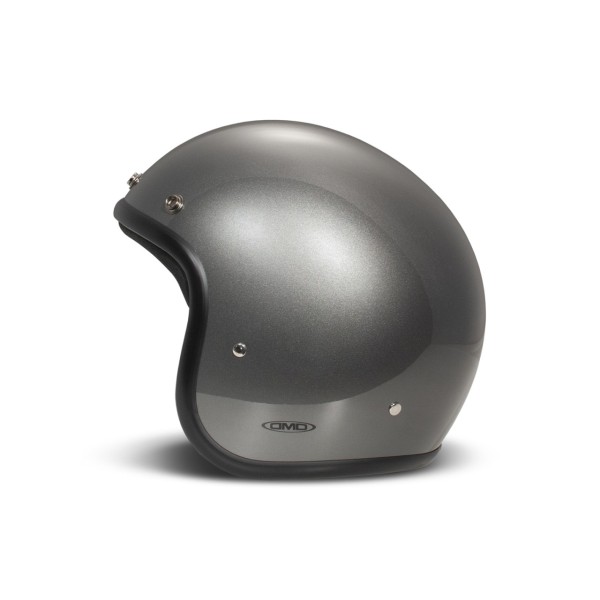 Casque intégral DMD Retro, gris brillant, Metallic Grey, fibre de verre, ECE 22.06