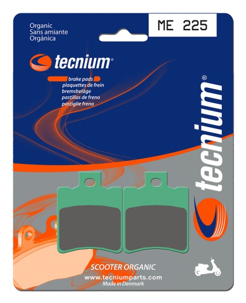 Plaquettes de frein organiques pour scooter Tecnium - ME225