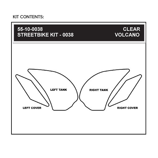 Stompgrip hybrid, Volcano, für Kawasaki Z1000, 2010-2016