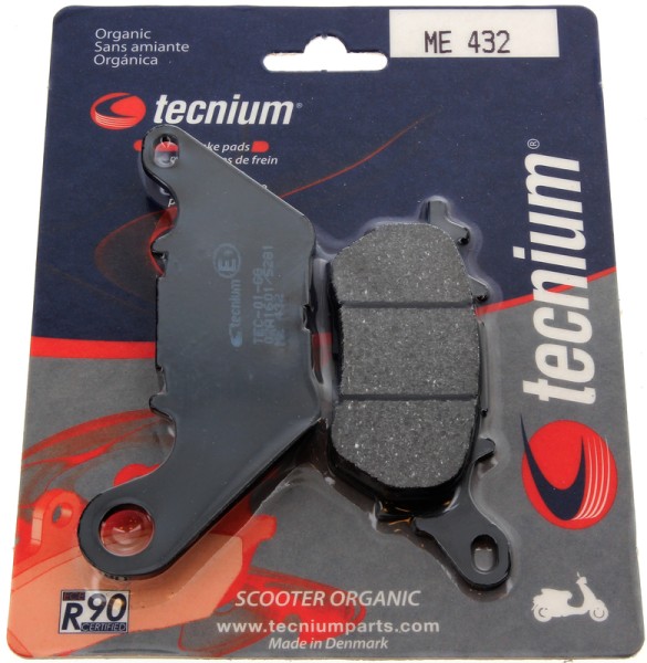 Plaquettes de frein organiques pour scooter Tecnium - ME432