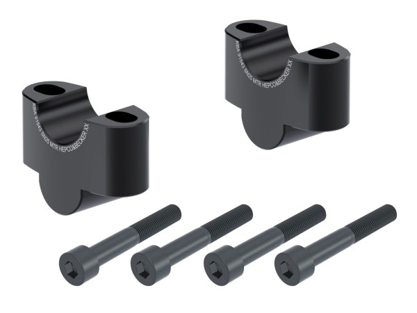 Réhausse de guidon H=25 mm noir pour Honda CB 750 Hornet (23-) Hepco & Becker