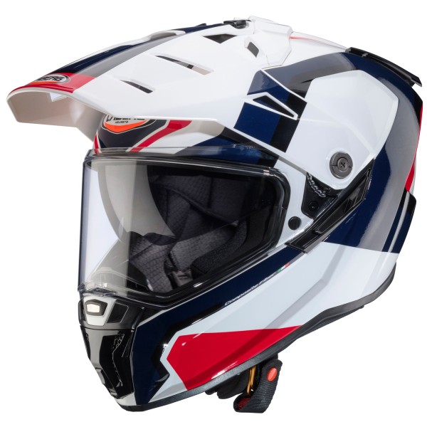 Caberg casque Tanami Scram blanc/bleu-rouge