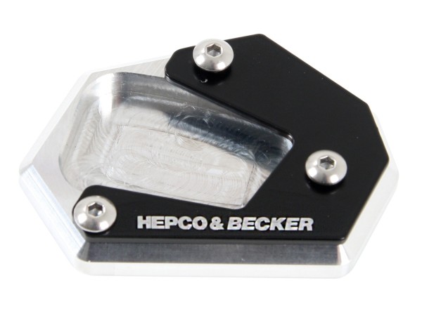 Plaque de béquille latérale argentée noire pour Honda CBR 650 F (14-18) Hepco & Becker