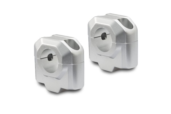 SW-Motech Réhausse de guidon, argent pour guidon Ø 28 mm, H=30 mm pour Aprilia Tuareg 660 /Rally