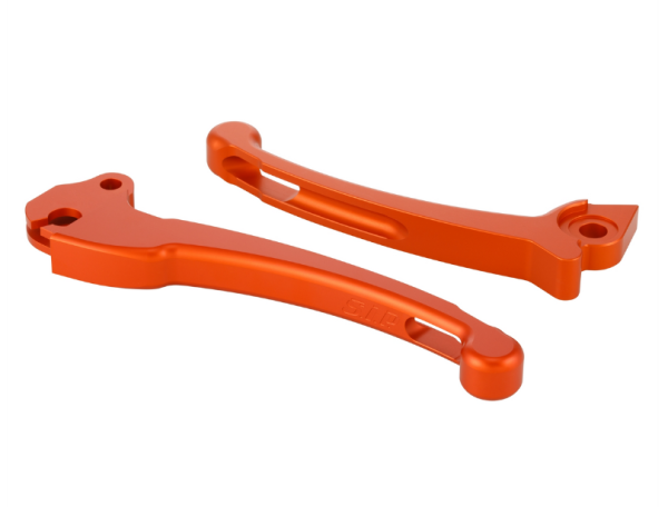 Kit levier sport embrayage/frein pour Vespa PX 125-200cc, HBZ Grimeca, droite/gauche, orange mat