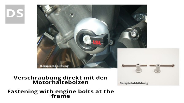 LSL Crash Pad Befestigungskit für Yamaha MT-10, 2016-, DS, schwarz