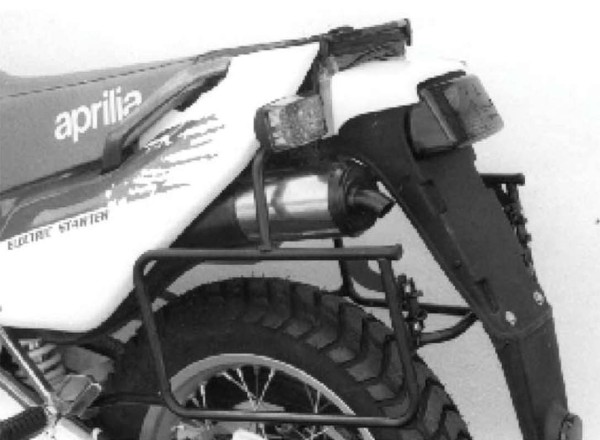 Porte-bagages latéral vissé noir pour Aprilia Tuareg 600 Wind (88-93) Hepco & Becker