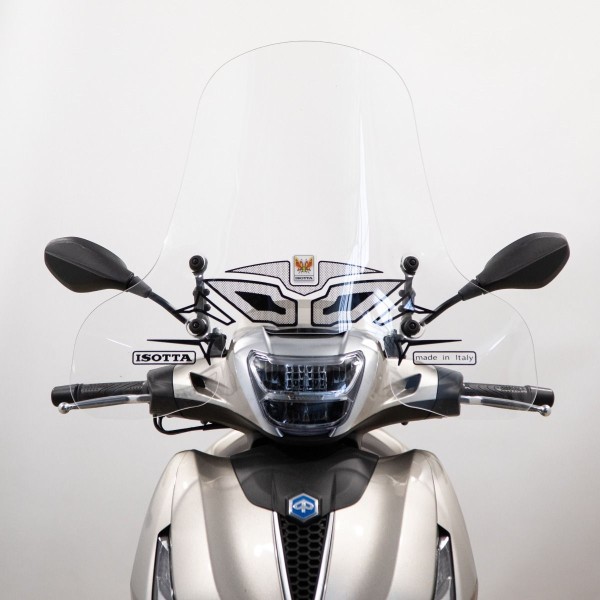 Pare-brise mi-haut transparent pour Piaggio Beverly 300 / 400