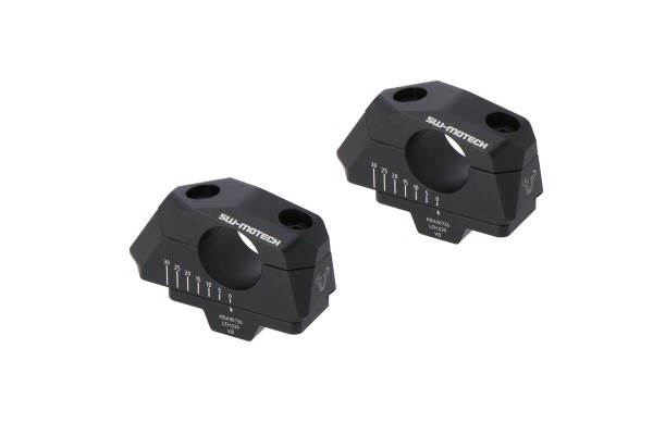 SW-Motech Pose de guidon variable, argent pour guidon Ø 28 mm, H=28 mm pour Honda XL 750 Transalp - SW Motech
