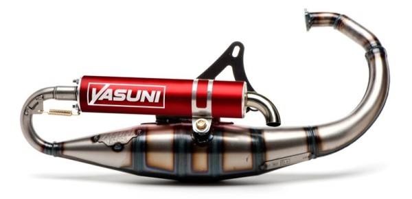 Yasuni Scooter R Full Exhaust System - Steel/Aluminium Red