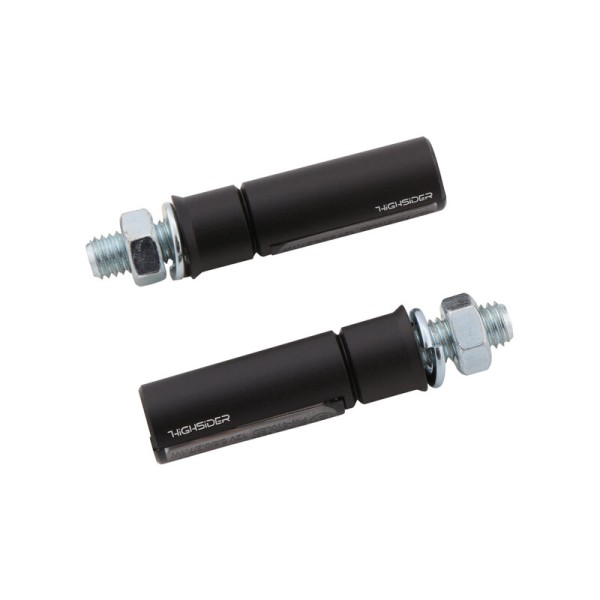 HIGHSIDER Pro Conero-Black-Edition LED 3in1 Combinaison de clignotants et de feux arrière Boîtier noir / Lentille Ra