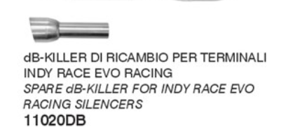 ARROW db-Killer Einsatz, Rohr gerade, für Indy Race Evo Racinganlagen