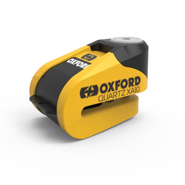 Oxford Quarz XA10 Antivol de frein à disque avec alarme - Ø10mm Jaune/Noir