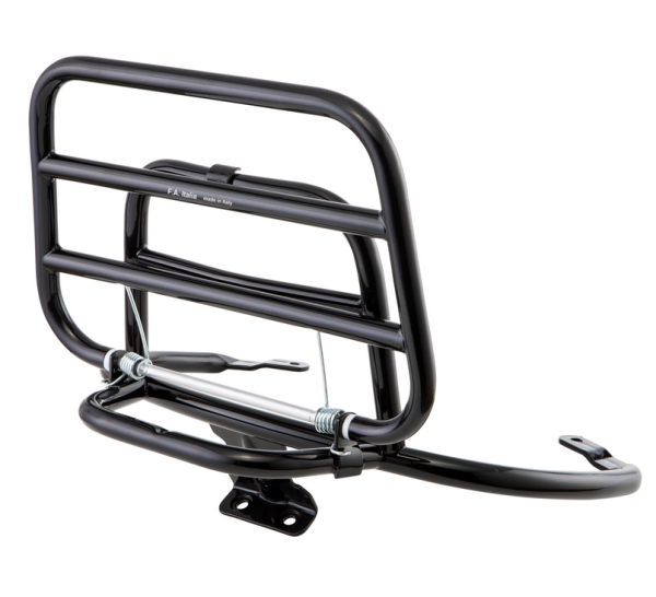 Porte-bagages arrière pour Vespa Primavera /Sprint 50-150ccm, pliable, noir brillant