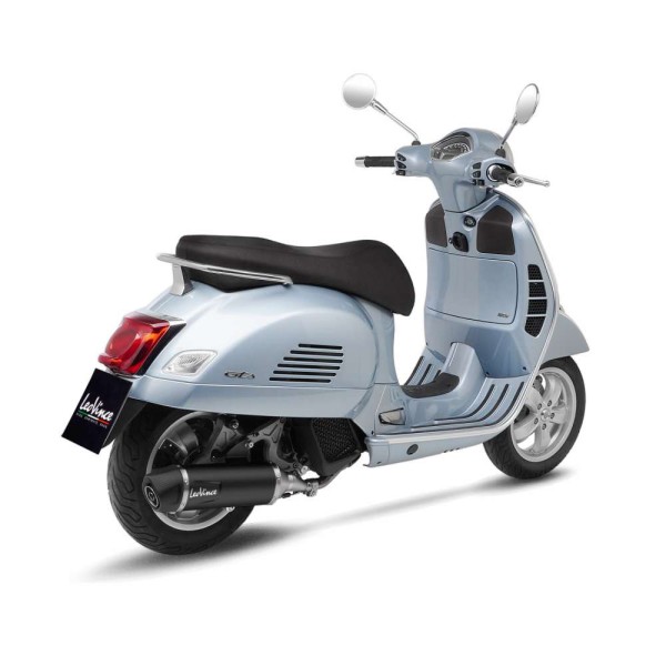 LeoVince système d'échappement SBK Nero pour Vespa GTS 125 /Super, noir, slip on, E-approbation, Euro5