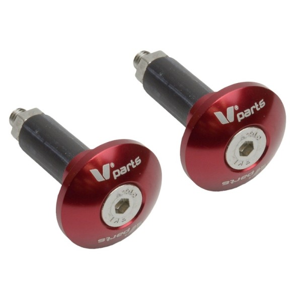 V PARTS protection d'embout de guidon Ø12-18mm rouge