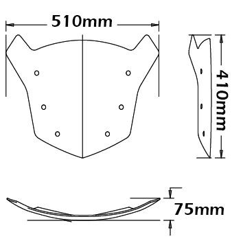 Pare-brise Sport pour BMW K 1200 GT /K 1300 GT, transparent