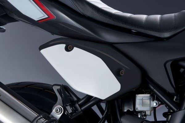 Plaque d'immatriculation (blanc/noir) pour Suzuki SV650 BJ. 2016-2017