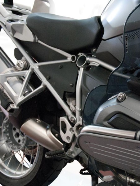 Pare-balles latéraux arrière pour BMW R 1200 GS LC (13-16) - avec ESA, paire, noir mat