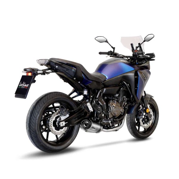 Système complet LeoVince LV One Evo pour Yamaha Tracer 7 /GT, acier inoxydable argenté, homologation E