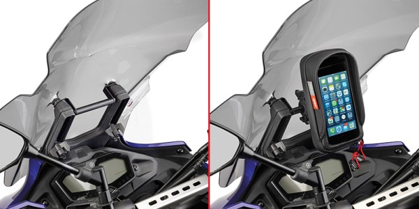 Support de montage sur pare-brise pour GPS pour Yamaha MT-07 Tracer (année 16-18) Givi
