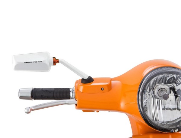 Rétroviseur Stage6 F1 pour Vespa, droite, blanc
