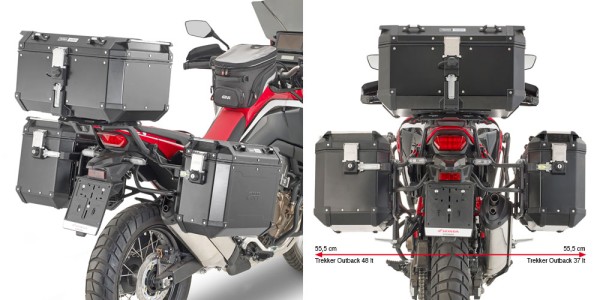 Porte-bagages latéraux PL ONE-FIT pour Trekker Outback pour Honda CRF1100L Africa Twin (année 20-23) Givi