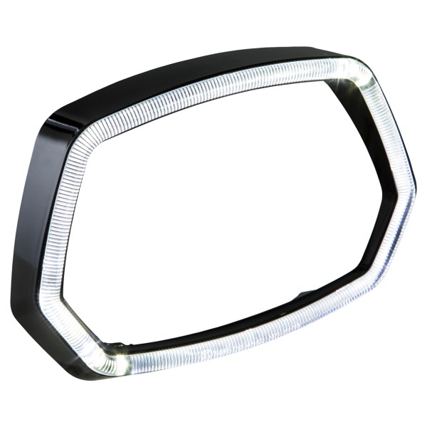 Anneau de lampe noir brillant LED anneau lumineux pour Vespa Sprint 125/150ccm 4T ('13-'18)
