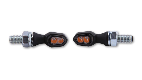 HIGHSIDER Smart Crumb LED Clignotants boîtier noir / lentille gris fumée (paire), avant & arrière
