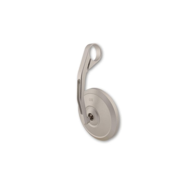 LSL Spiegel RETRO, Lenkerendenspiegel lang, silber, mit Straßenzulassung, ECE, mit Adaptern für 22mm