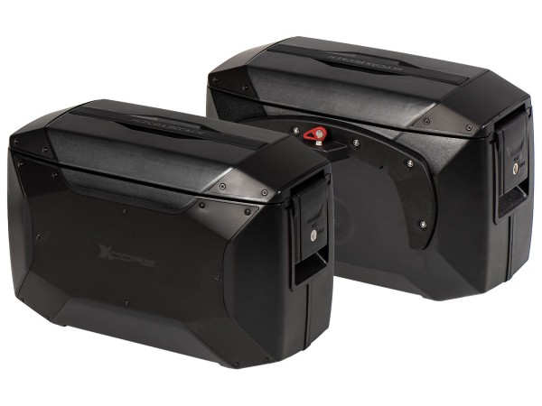 Kit de valises latérales Xcore noir pour support C-Bow Hepco & Becker