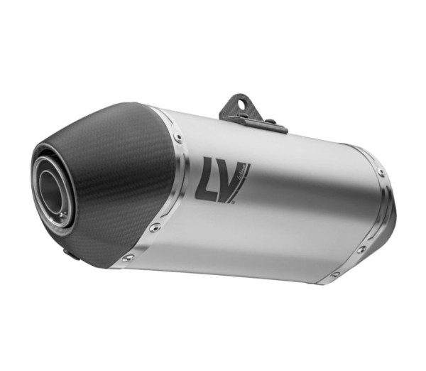 Silencieux arrière LeoVince LV-14 Slip On en acier inoxydable argenté pour CF Moto / Husqvarna / KTM