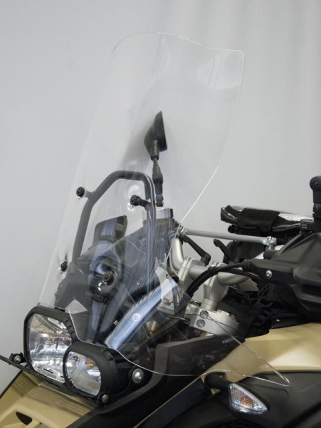 Pare-brise haut sur supports d'origine pour BMW F 800 GS Adventure (13-18), fumé clair
