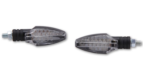 HIGHSIDER Smart Como LED Clignotants boîtier noir / lentille claire (paire), avant & arrière