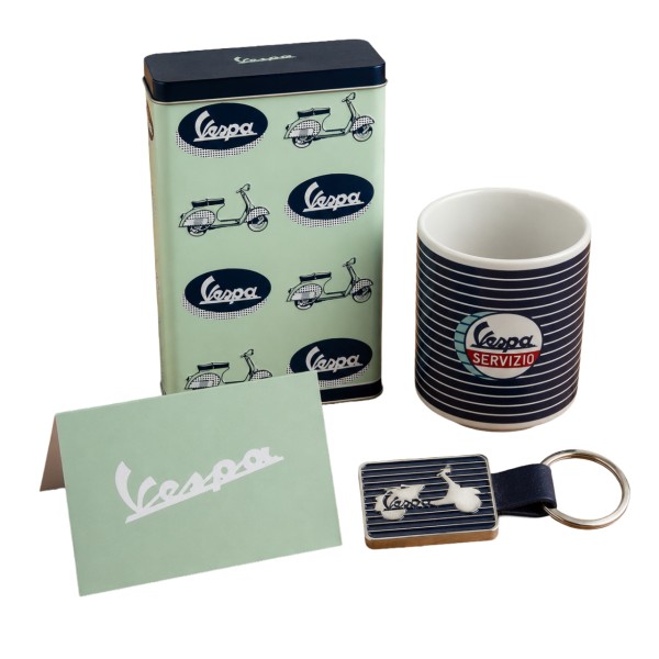 Pack de produits dérivés Vespa « Servizio » bleu
