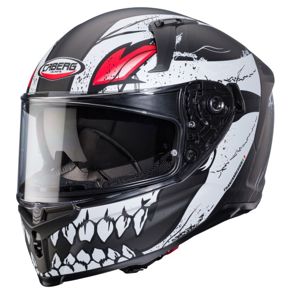 Caberg casque Avalon X punk gris mat/noir-rouge