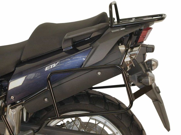Pont de bagages tubulaire support de top case noir pour Aprilia Caponord ETV 1000 (01-07)