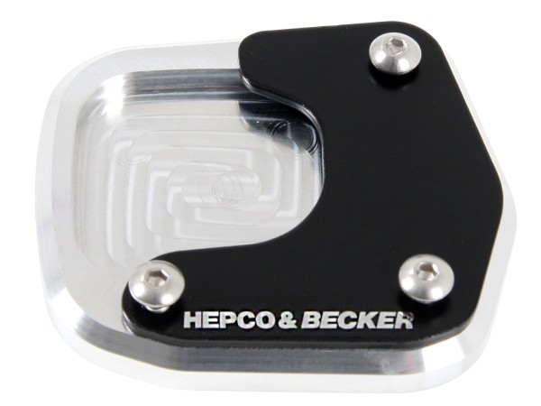 Plaque de béquille latérale argentée noire pour Honda NC 750 X (année 14-) Hepco & Becker