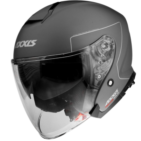 Casque jet Axxis, Mirage SV Solid, titane mat