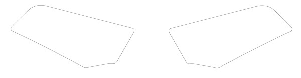 KTM Kit d'autocollants de protection du réservoir de carburant pour Duke 125 / 390 (année 17-)