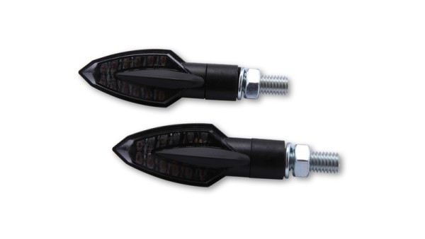 HIGHSIDER Smart Vinci LED clignotants boîtier noir / lentille gris fumée (paire), avant & arrière